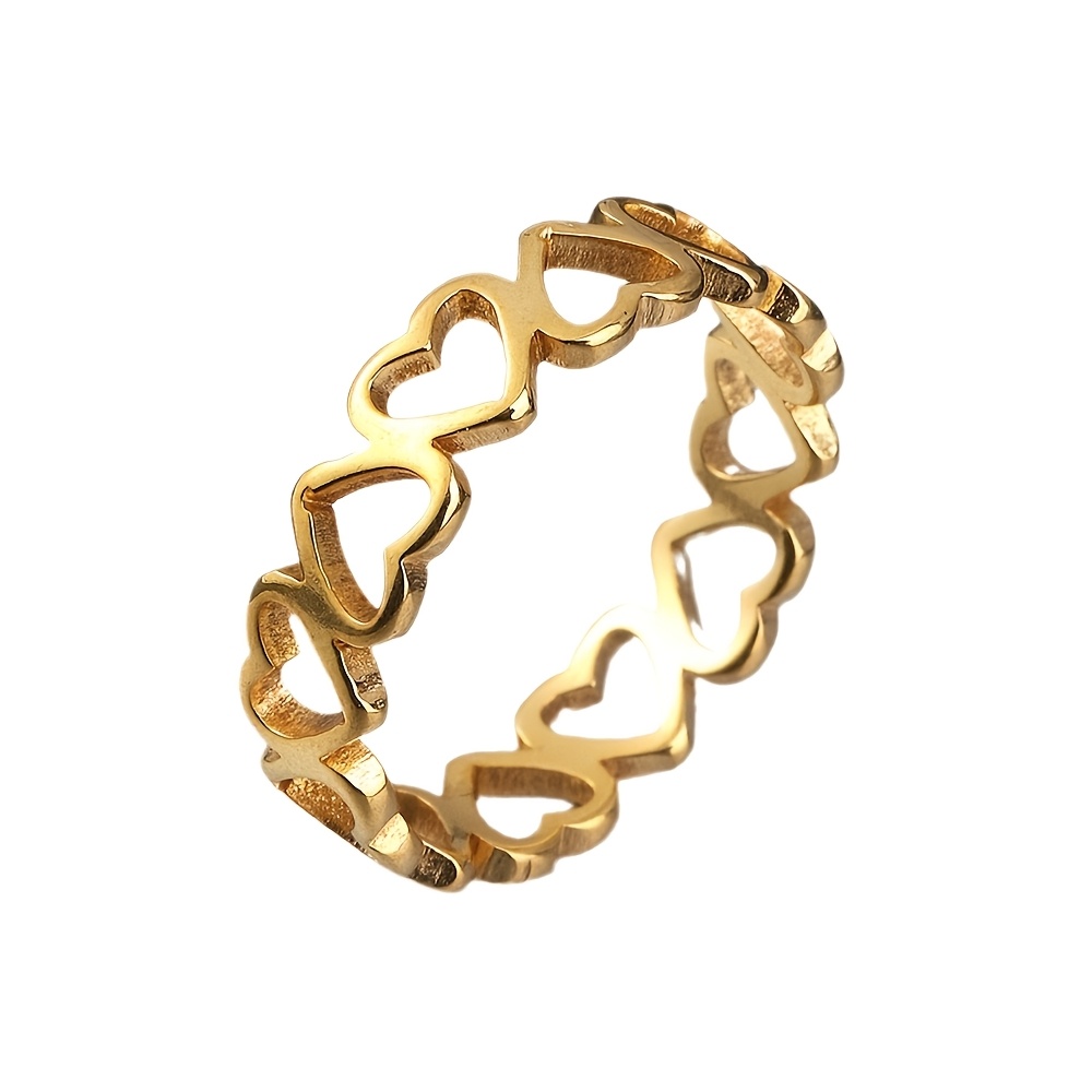 Unisex Stainless Steel Reversible Heart Ring — Everyday Wear